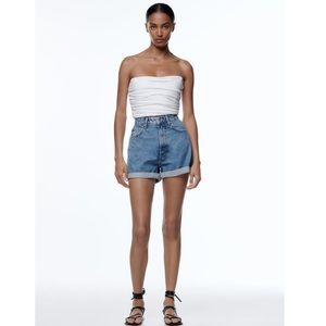 Zara Mom Fit Denim Shorts TRF
